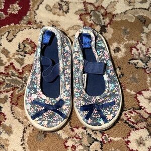 Carter's Navy Floral Kids Slippers